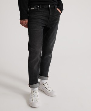 Superdry Tyler Slim Flex Férfi Farmer Fekete | JIWVD0173